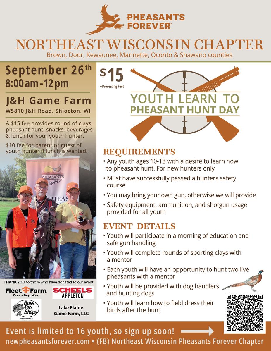 2026 youth Learn to Pheasant Hunt